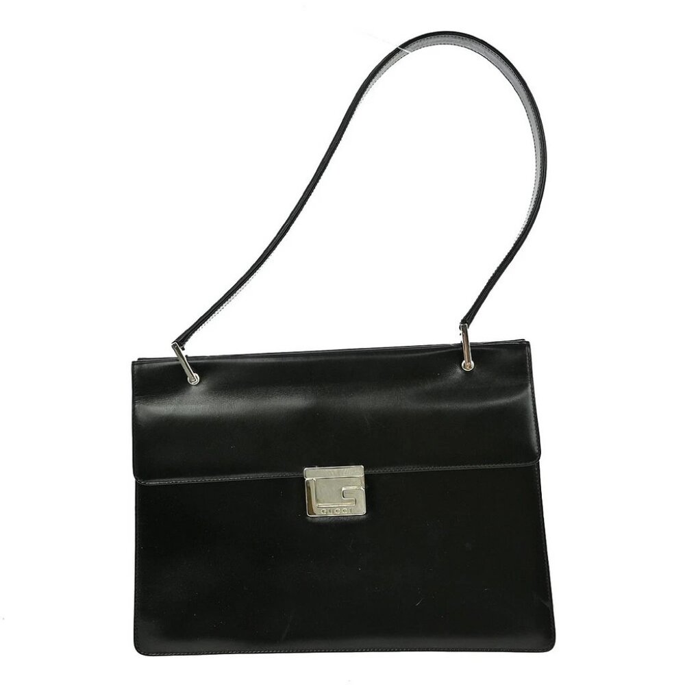 BUYIT Gucci Black Leather Handbag 001.1384.1732 NQ03461
